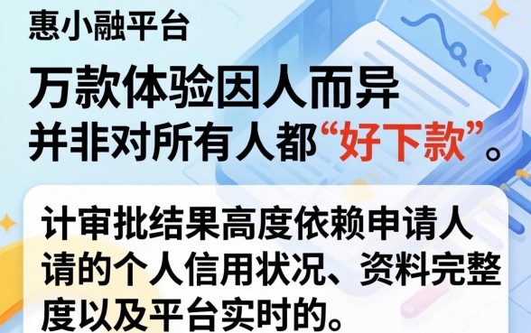惠小融平台真的那么好下款吗