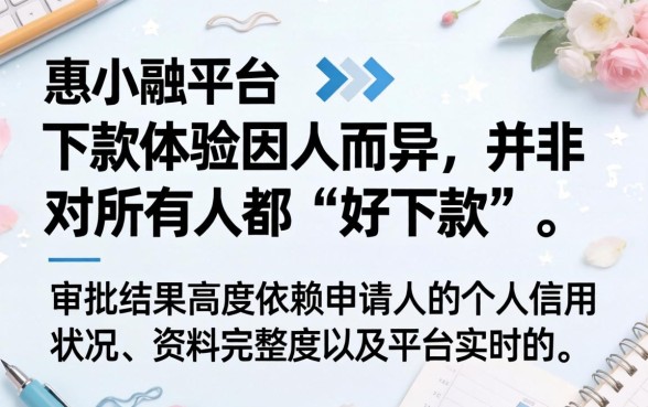 惠小融平台真的那么好下款吗