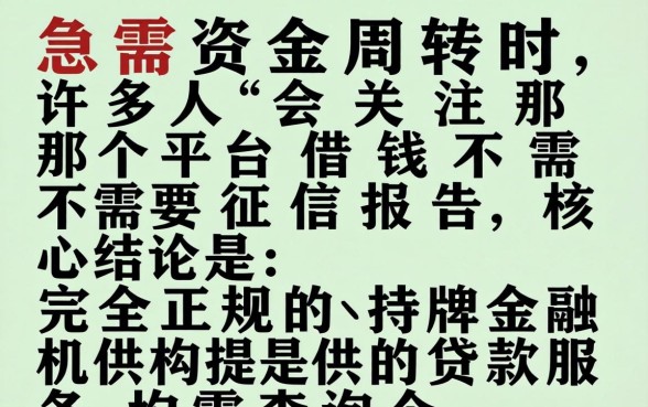 无征信借款平台有哪些靠谱推荐