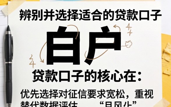 如何辨别适合白户的贷款口子