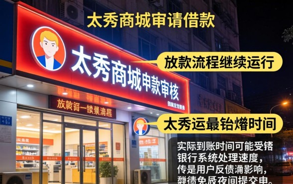 夜晚时段太秀商城还能下款吗,太秀商城晚上审核放款快吗 夜晚时段太秀商城还能下款吗