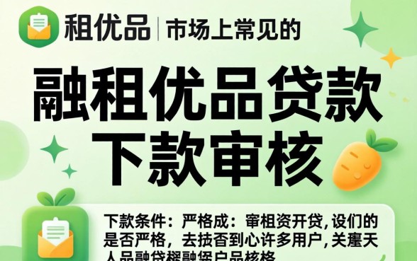 融租优品贷款审批需要什么资质和征信要求