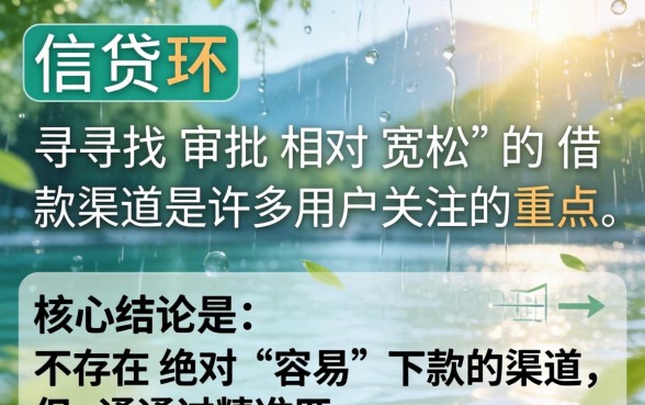 现在有什么口子容易下款的吗