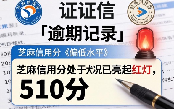 征信有逾期芝麻分510网贷还能借吗