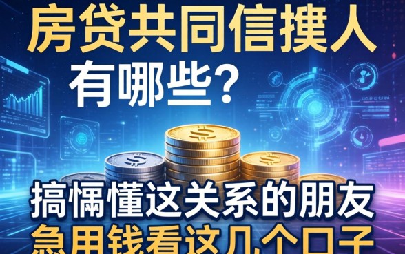 房贷共同借款人有哪些？搞不懂这关系的朋友，急用钱看这几个口子