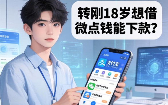 刚满18岁想借点钱周转，除了支付宝微信还有哪些正规靠谱的软件能下款？