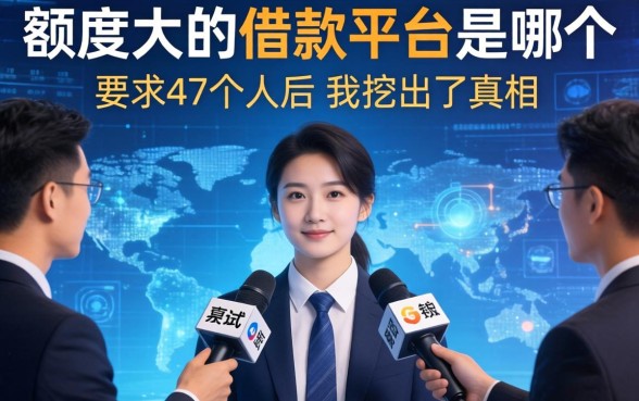 额度大的借款平台是哪个？采访了47个人后，我挖出了真相
