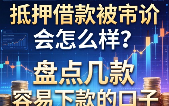 抵押借款被起诉会怎么样？盘点几款容易下款的口子