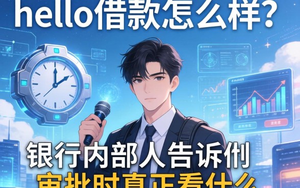 hello借款怎么样？银行内部人告诉你审批时真正看什么