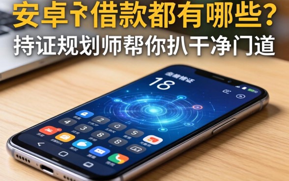 安卓手机借款都有哪些？持证规划师帮你扒干净门道