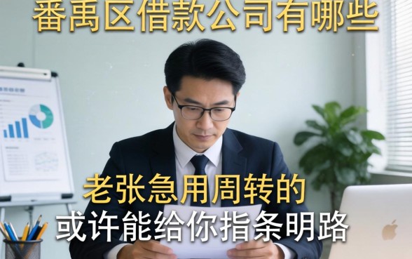 番禺区借款公司有哪些？老张急用周转的经历或许能给你指条明路