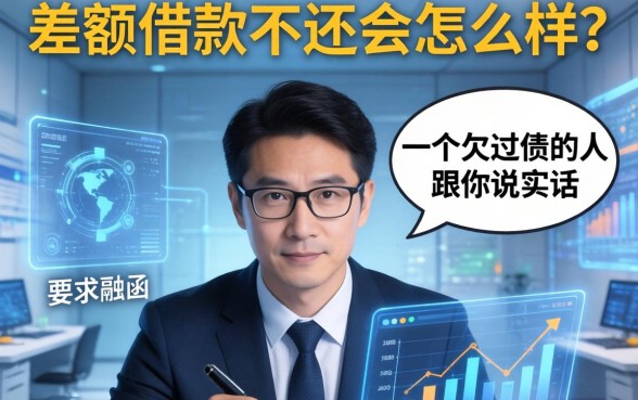 差额借款不还会怎么样？一个欠过债的人跟你说实话