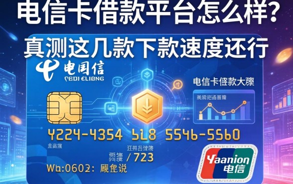 电信卡借款平台怎么样？实测这几款下款速度还行