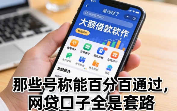 我翻烂了手机里的大额借款软件，发现那些号称能百分百通过的网贷口子全是套路
