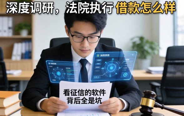 我深度调研了法院执行的借款怎么样，发现不看征信的软件背后全是坑