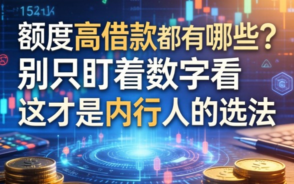 额度高的借款都有哪些？别只盯着数字看，这才是内行人的选法