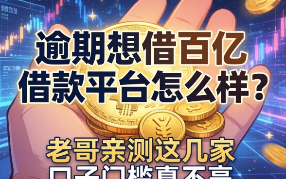 手里有逾期想借百亿借款平台怎么样？老哥亲测这几家口子门槛真不高