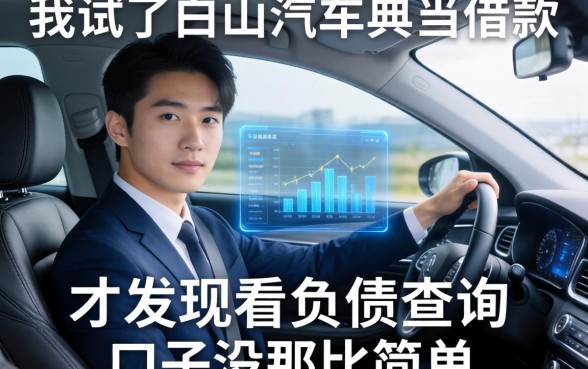 我试了白山汽车典当借款，才发现不看负债查询的口子没那么简单