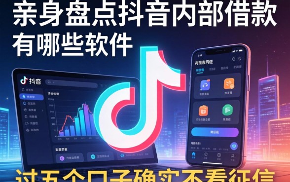 亲身盘点抖音内部借款有哪些软件，这五个口子确实不看征信