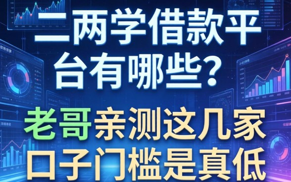 二个字的借款平台有哪些？老哥亲测这几家口子门槛是真低