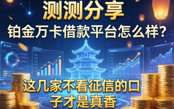 实测分享：铂金万卡借款平台怎么样？这几家不看征信的口子才是真香