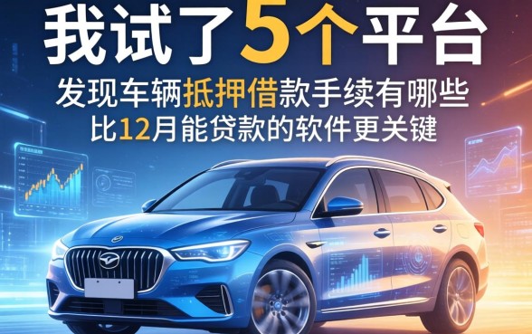 我试了5个平台，发现车辆抵押借款手续有哪些比12月能贷款的软件更关键