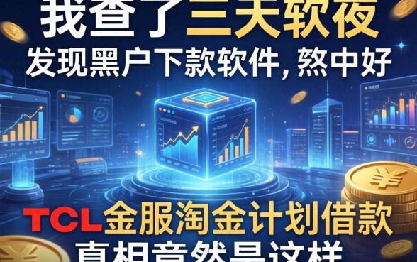 我查了三天三夜，发现黑户下款软件和TCL金服淘金计划借款的真相竟然是这样