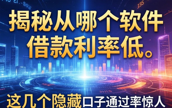 揭秘从哪个软件借款利率低，这几个隐藏口子通过率惊人