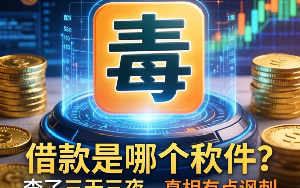 毒上面的借款是哪个软件？查了三天三夜，真相有点讽刺
