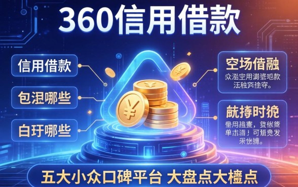 全方位解析360信用借款包括哪些，五大小众口碑平台大盘点