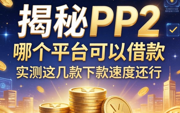 揭秘2P2哪个平台可以借款，实测这几款下款速度还行