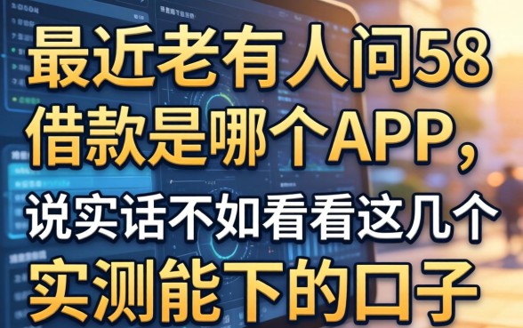 最近老有人问58借款是哪个APP，说实话不如看看这几个实测能下的口子