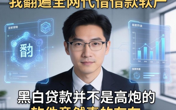我翻遍全网代借的借款软件,发现黑白贷款不是高炮的软件竟然真的存在