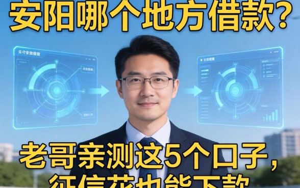 安阳哪个地方有借款的？老哥亲测这5个口子，征信花也能下款