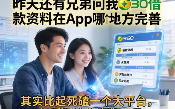 昨天还有兄弟问我360借款资料在App哪个地方完善，其实比起死磕一个大平台，不如看看这些宽松口子