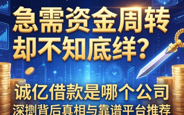 急需资金周转却不知底细？诚亿借款是哪个公司？深扒背后真相与靠谱平台推荐