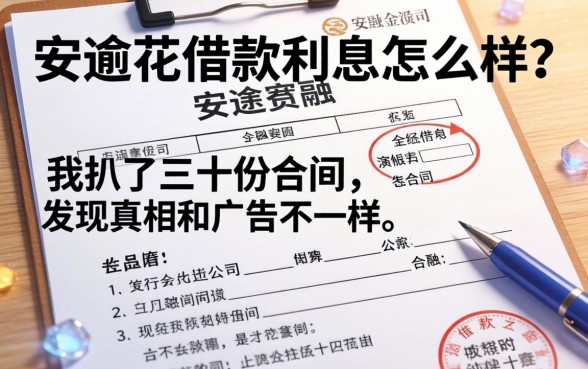 安逸花借款利息怎么样？我扒了三十份合同，发现真相和广告不一样