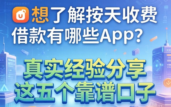 想了解按天收费的借款有哪些app？真实经验分享这五个靠谱口子
