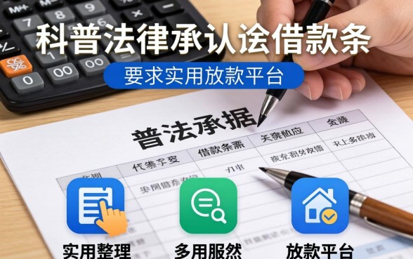 科普法律承认的借款条据有哪些，整理几个实用的放款平台