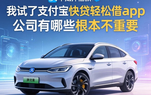 我试了支付宝快贷轻松借app，发现车抵押借款的公司有哪些根本不重要