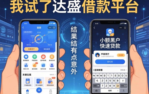 我试了达盛借款平台和手机小额黑户快速贷款app，结果有点意外