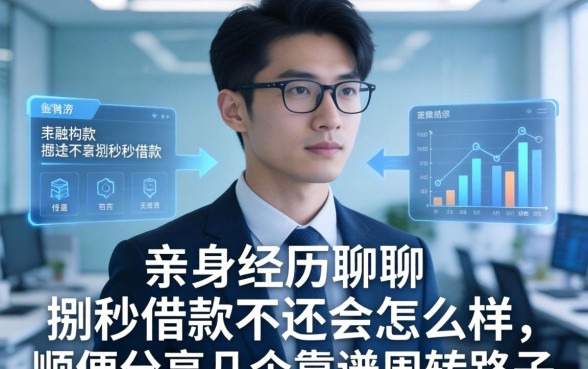亲身经历聊聊捌秒借款不还会怎么样，顺便分享几个靠谱周转路子
