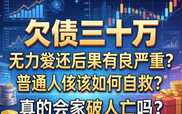 欠债三十万无力偿还后果有多严重？真的会家破人亡吗？普通人该如何自救？