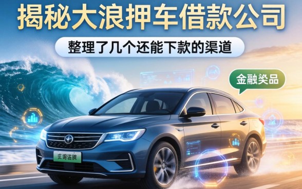 揭秘大浪押车借款公司有哪些，整理了几个还能下款的渠道