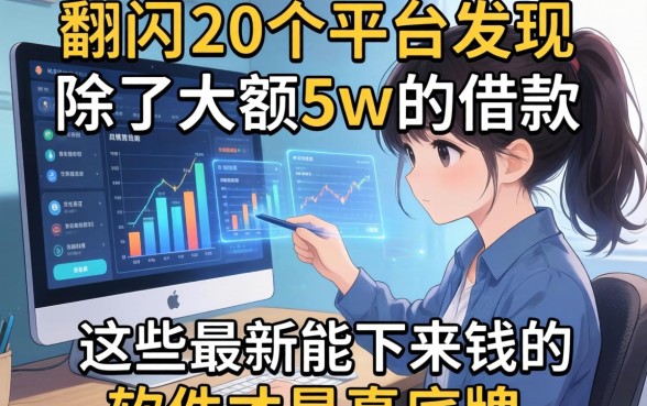 我翻了20个平台发现，除了大额5w的借款，这些最新能下来钱的软件才是真底牌
