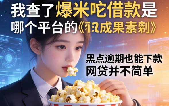 我查了爆米花借款是哪个平台的，发现黑户逾期也能下款的网贷并不简单