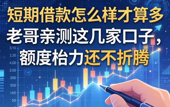 短期借款怎么样才算多?老哥亲测这几家口子,额度给力还不折腾
