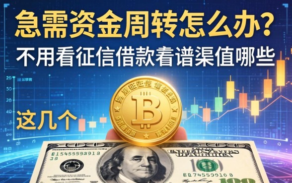 急需资金周转怎么办？不用看征信的借款有哪些？这几个靠谱渠道值得了解