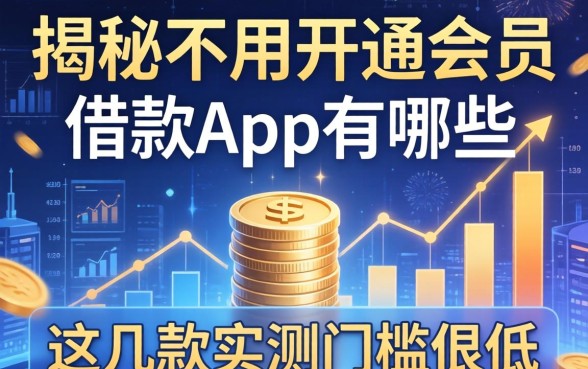 揭秘不用开通会员的借款app有哪些，这几款实测门槛很低