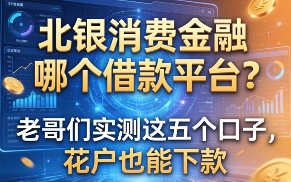 北银消费金融是哪个借款平台？老哥们实测这五个口子，花户也能下款